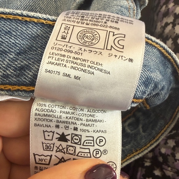 Levi's Original Button Fly 501 Straight Leg Jeans Size 32 - Picture 7 of 7